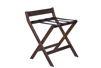 Wooden Luggage Rack with Back